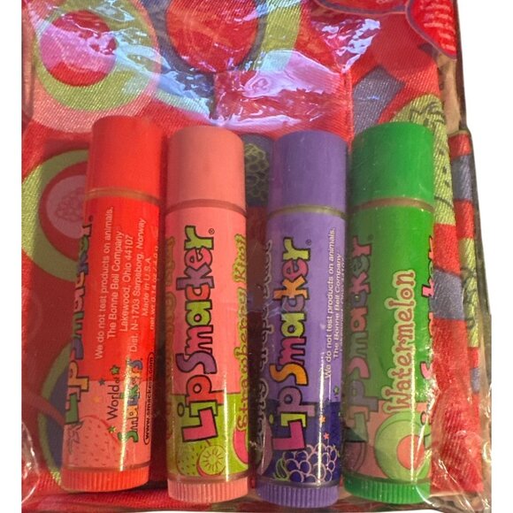 Vintage Lip Smackers Back-To-School Book Cover Set w/4 Bubble Font Lip Balms HTF - Picture 3 of 5